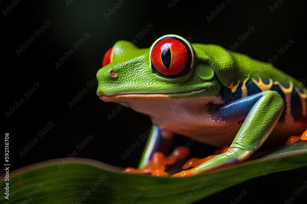 beautiful red eyed tree frog on a leaf beautiful red eyed tree frog on a leaf