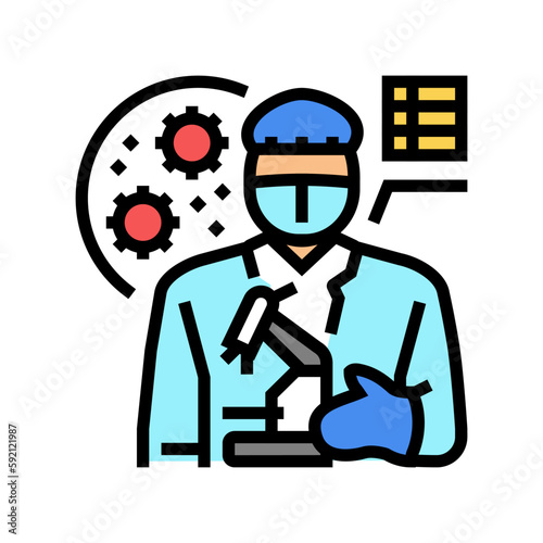 cytologist worker color icon vector illustration