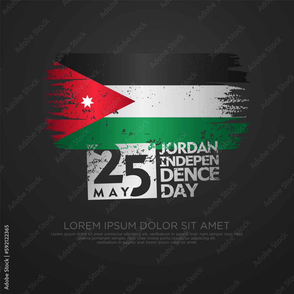 Obraz premium Jordan independence day greeting card template