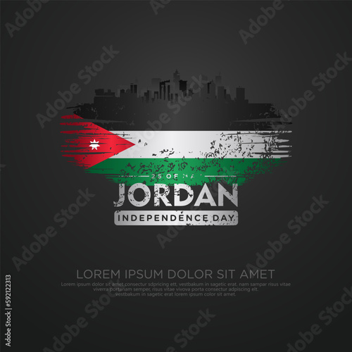 Jordan independence day greeting card template