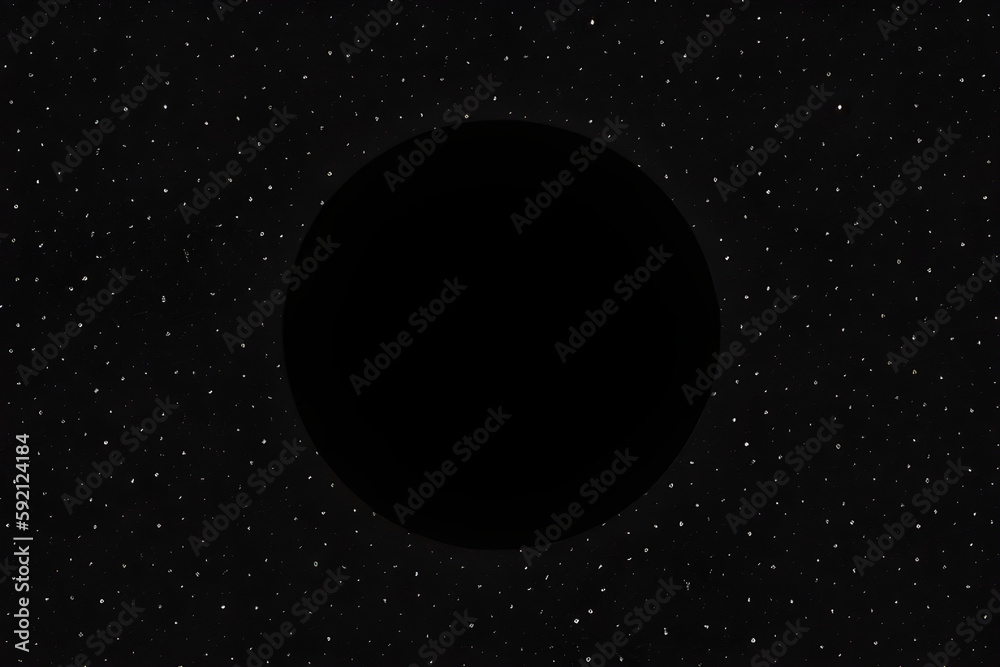 black circle surrounded by stars