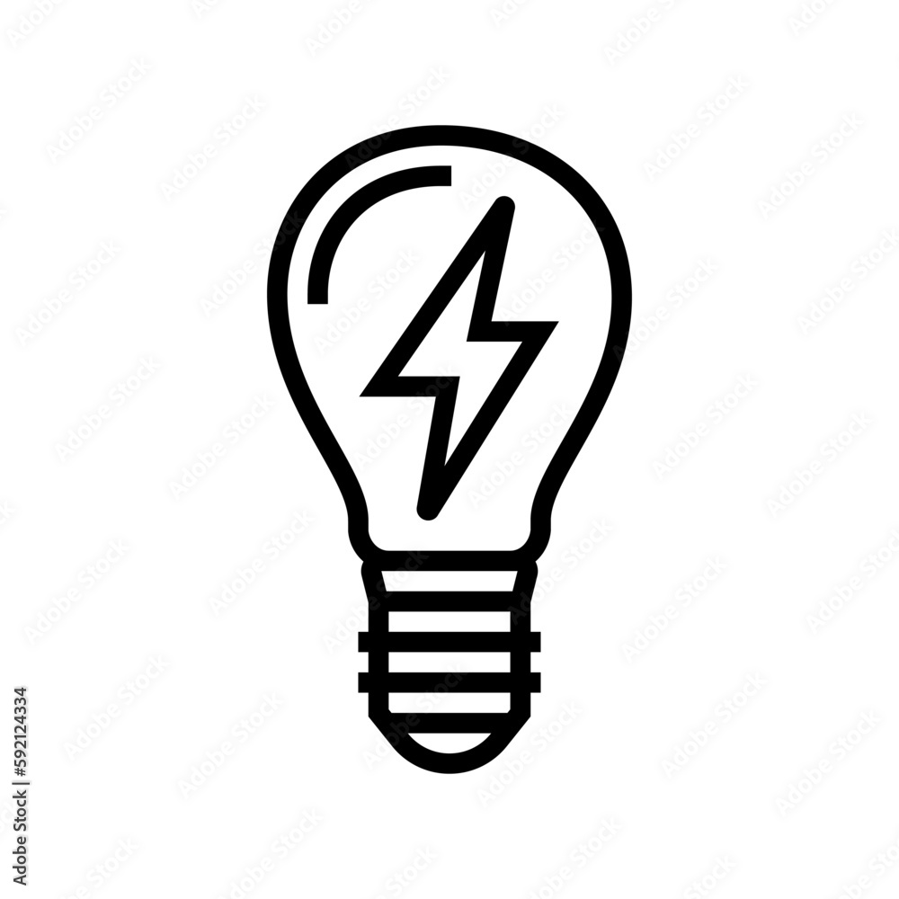 power electricity line icon vector illustration power electricity line icon vector illustration