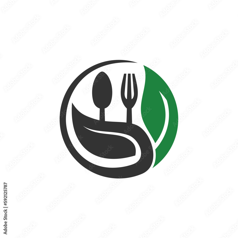 organic food logo template. Icon Illustration Brand Identity. Isolated and flat illustration. Vector graphic organic food logo template. Icon Illustration Brand Identity. Isolated and flat illustration. Vector graphic