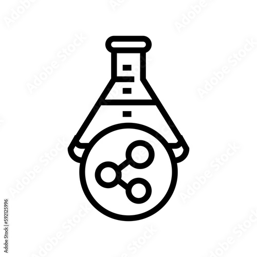 chemicals and solvents tool work line icon vector illustration