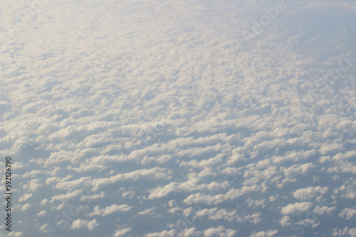 a Cloud formations seen from the plane