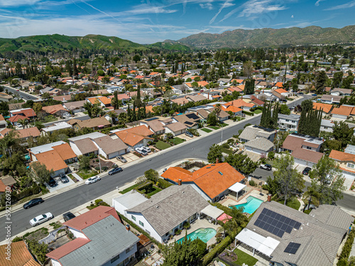 Aerial View of a Suburban Southern California Neighborhood