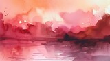 Watercolor wash with deep hues and an abstract feel created with generative AI technology