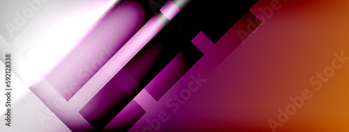 Light and shadow squares and lines abstract background