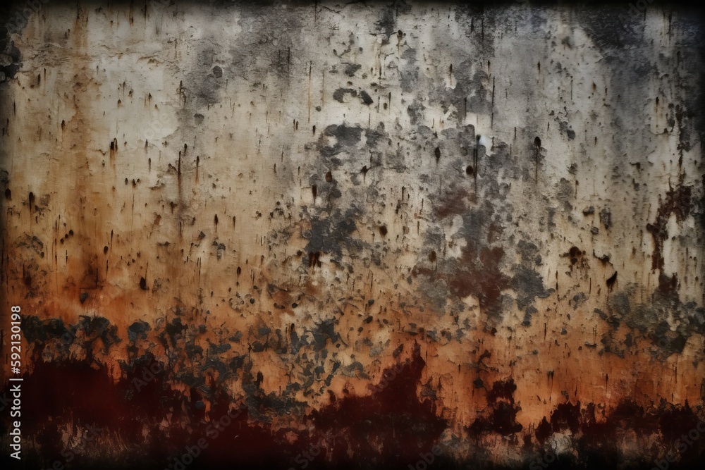 Peeling paint and rust background texture