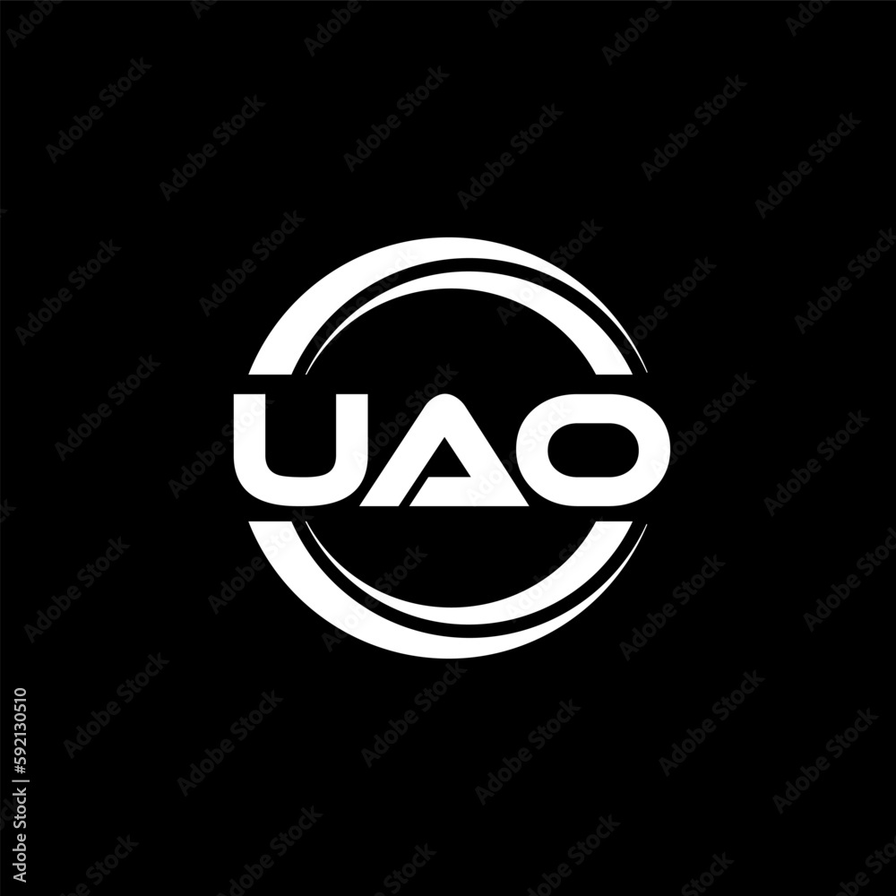 UAO letter logo design with black background in illustrator, vector logo modern alphabet font overlap style. calligraphy designs for logo, Poster, Invitation, etc. UAO letter logo design with black background in illustrator, vector logo modern alphabet font overlap style. calligraphy designs for logo, Poster, Invitation, etc.