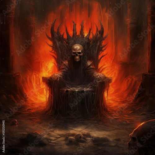 Demon merged with throne