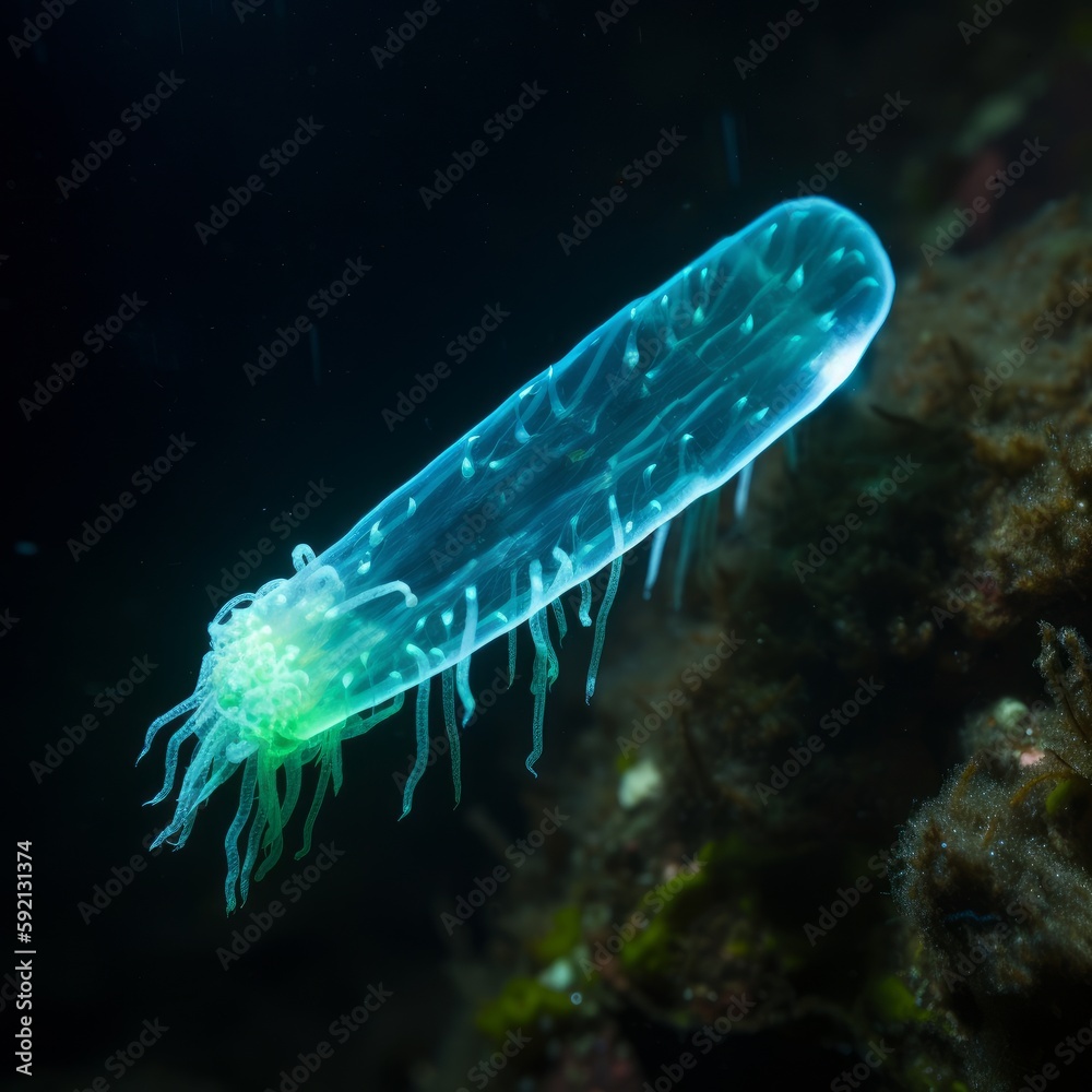 Foto Bioluminescent Jellyfish