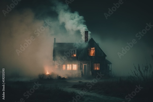 house on fire. Generative AI