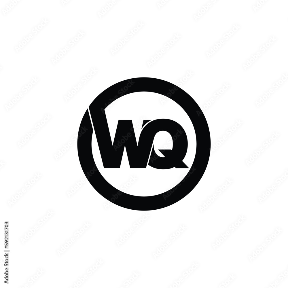 Obraz premium Letter WQ circle logo design vector