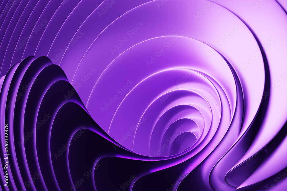 Obraz premium Purple stripes, patterns. Modern striped backgrounds. Lines of variable thickness. 3D illustration