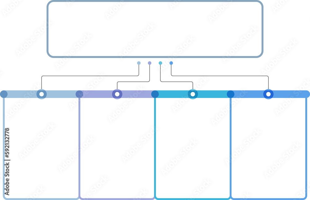 Flowchart with main title and 4 elements, workflow, process chart, infographic template Flowchart with main title and 4 elements, workflow, process chart, infographic template