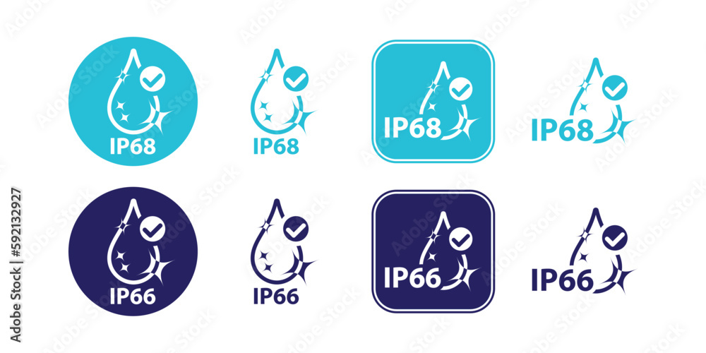 IP66 and IP68 Waterproof rating, water protective capability. Water and dust protection, water