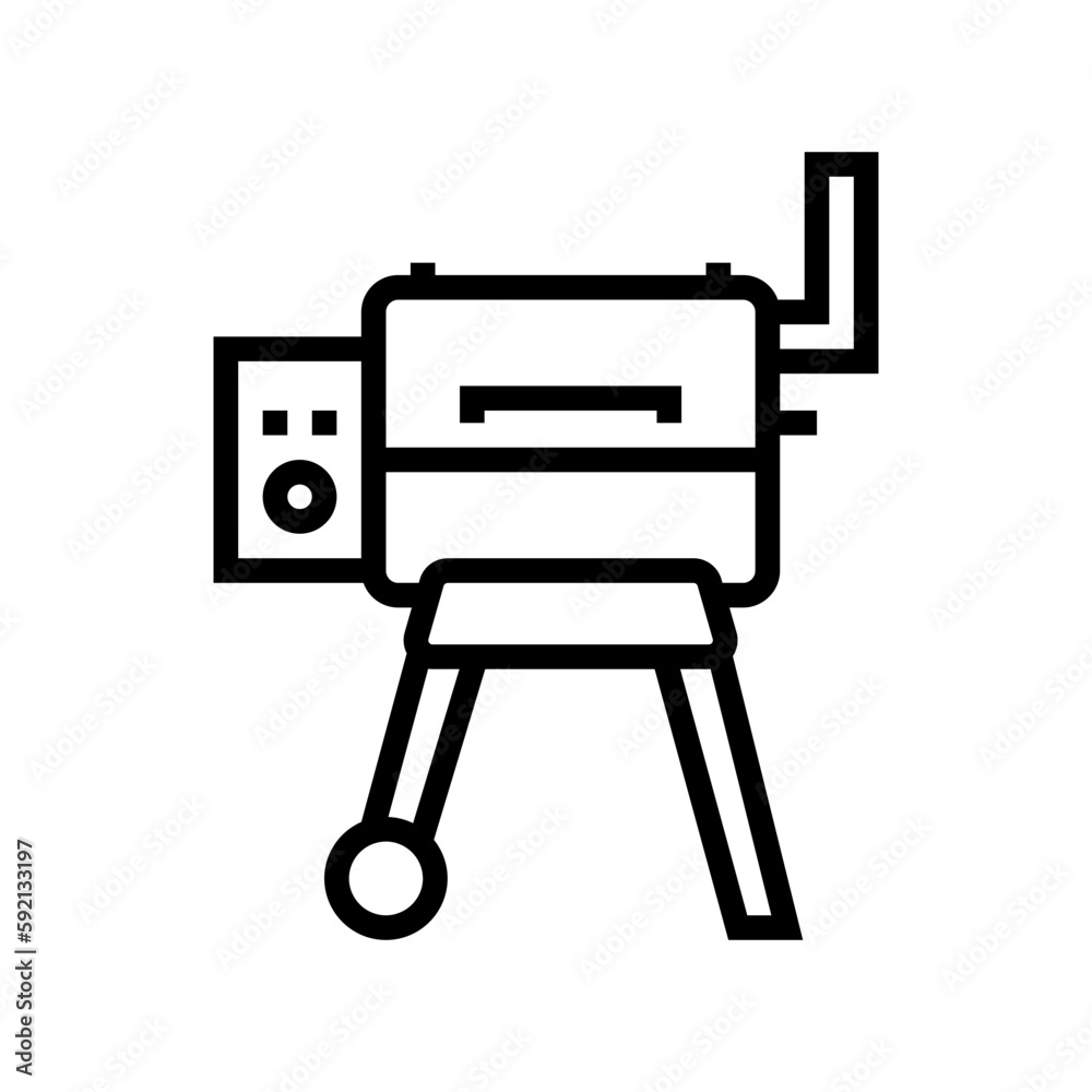 smoker food line icon vector illustration smoker food line icon vector illustration