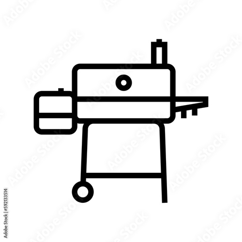pellets smoker line icon vector illustration