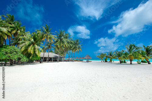 beautiful beach and tropical sea