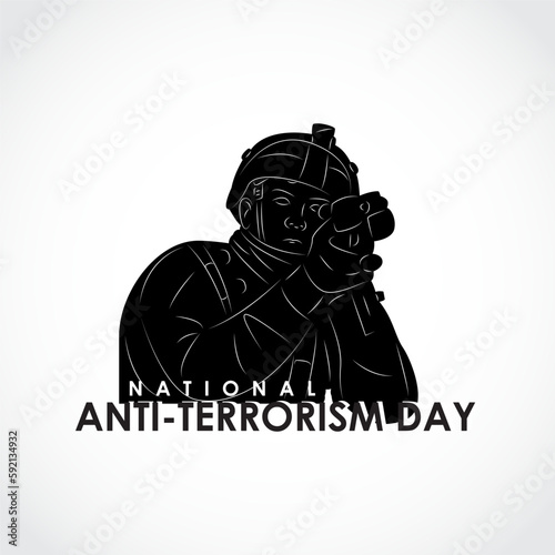 Vector illustration for National Anti Terrorism Day May 21 social media story feed mockup template post