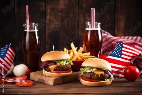 American Independence Day Celebration. Generative AI