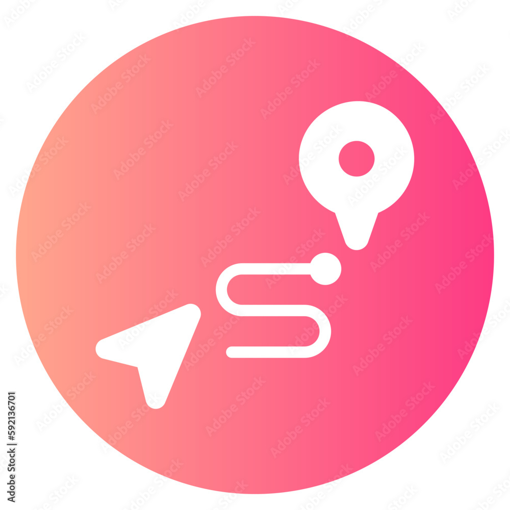 route gradient icon