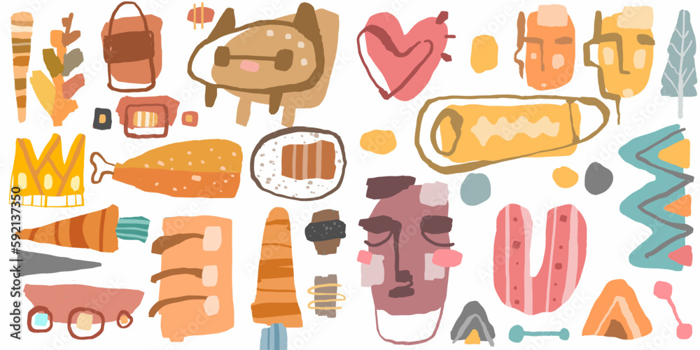 abstract doodles for decoration abstract doodles for decoration