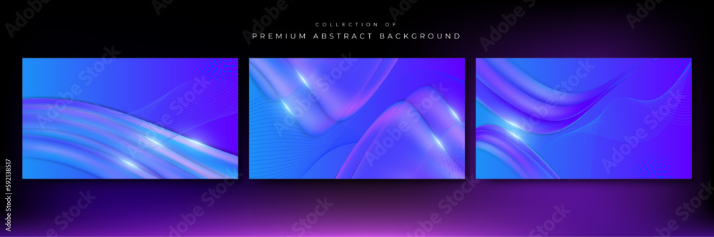 Naklejka premium Vector blue purple gradient abstract background