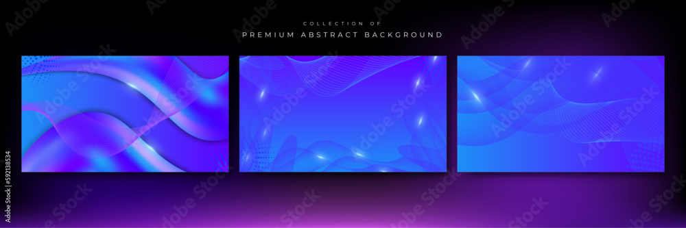 Modern blue purple geometric shapes 3d abstract technology background. Vector abstract graphic design banner pattern presentation background web template.