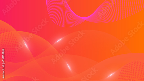 Vector red gradient dynamic abstract lines background