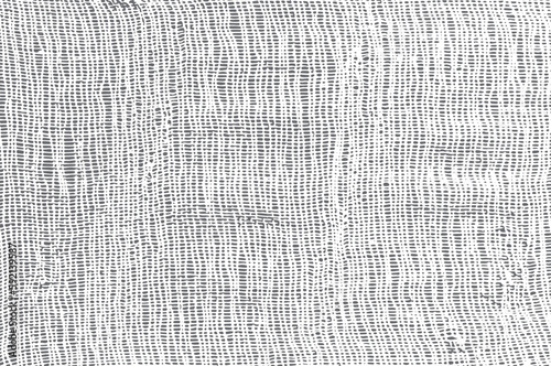Grunge burlap texture. Monochrome background of sack cloth with fibers, spots, noise and grit. Overlay template. Vector illustration