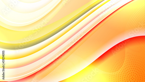 Modern orange yellow geometric shapes 3d abstract technology background. Vector abstract graphic design banner pattern presentation background web template.