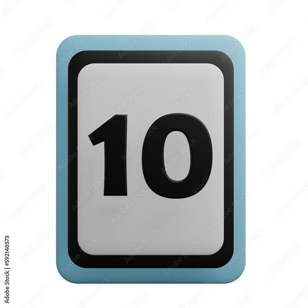 number 10 button number 10 button