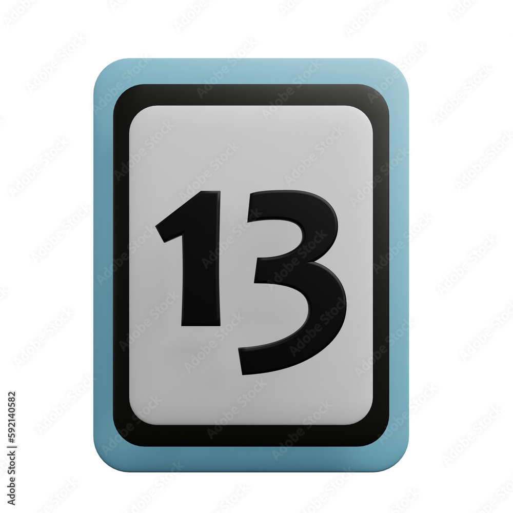 number 13 sign number 13 sign