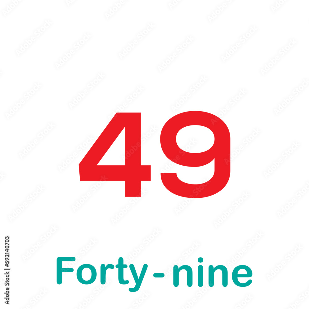 Cardinal number icon vector for children flat illustration Cardinal number icon vector for children flat illustration