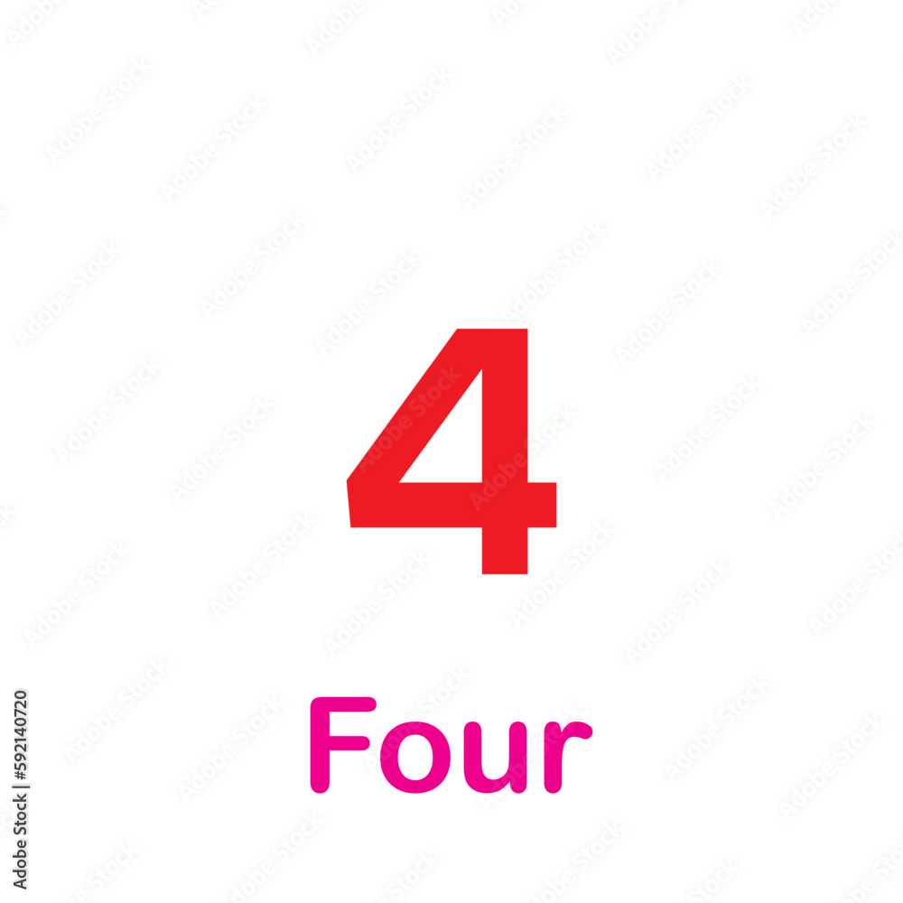 Cardinal number icon vector for children flat illustration Cardinal number icon vector for children flat illustration