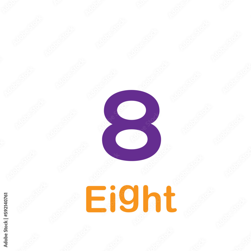 Cardinal number icon vector for children flat illustration Cardinal number icon vector for children flat illustration