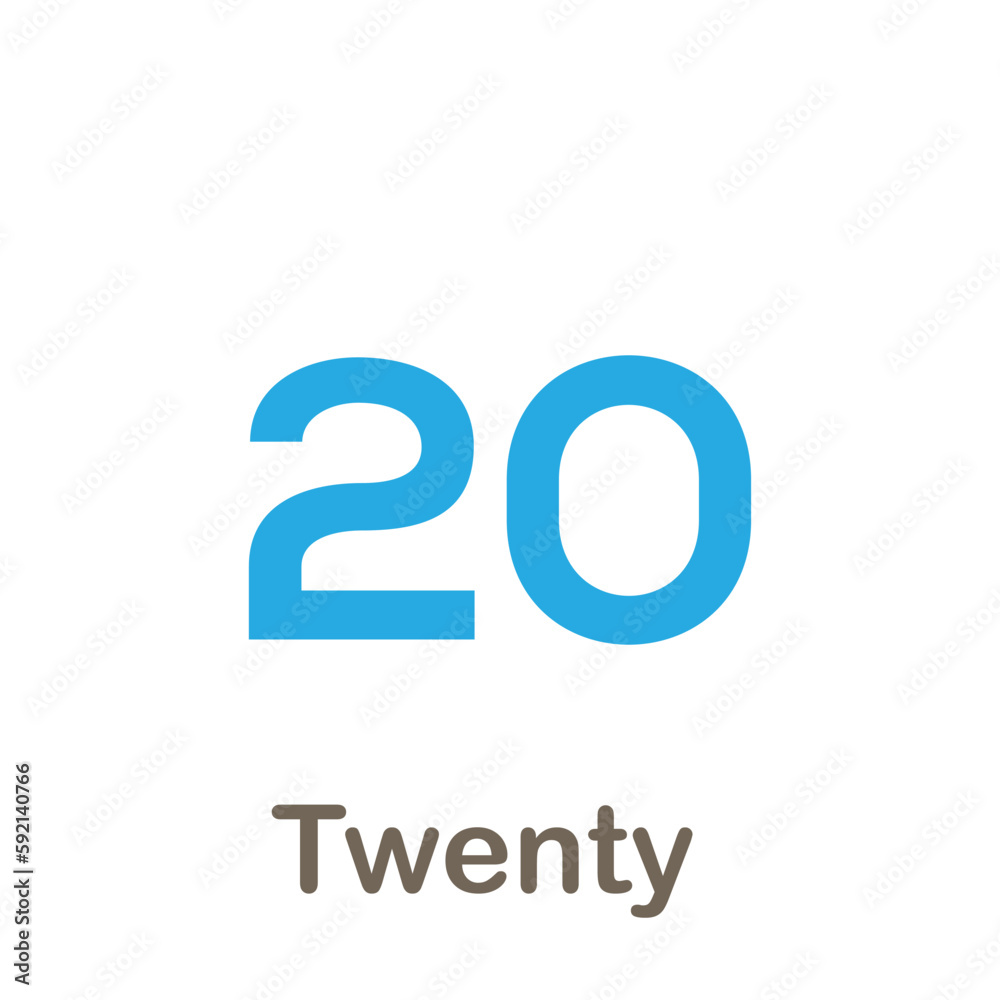 Cardinal number icon vector for children flat illustration Cardinal number icon vector for children flat illustration