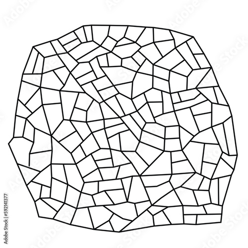 Craquelure linear pattern. Organic structure of the plant leaf. Stylish texture with lines randomly. Grunge texture, consisting of fine cracks on the glazed surface. Vector grunge background 