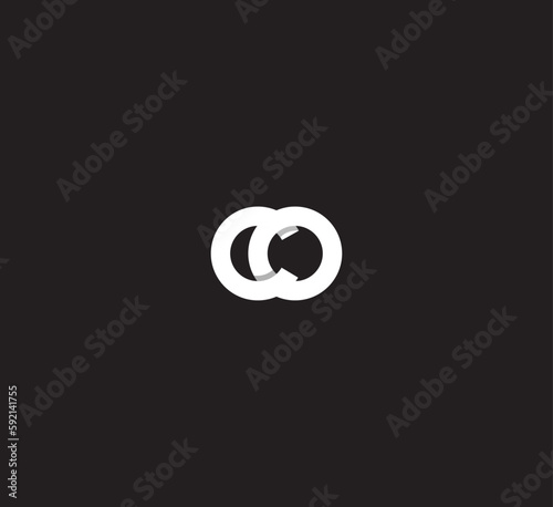  CO, OC Alphabet letters Initials Monogram logo.