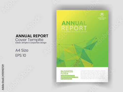 Abstract annual report business professional book brochure flyer clean design