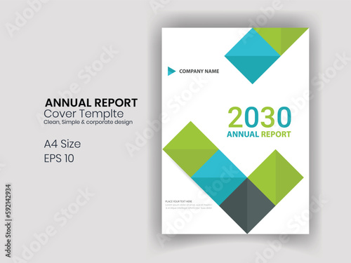 Abstract annual report business professional book brochure flyer clean design