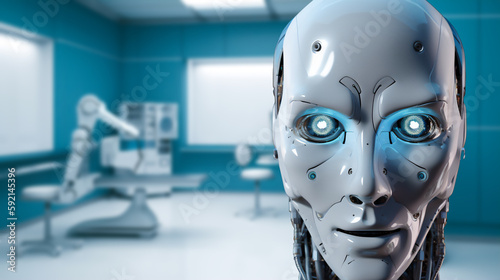 Artificial intelligence doctor concept, AI medicine, AI assisted diagnostic Generative AI