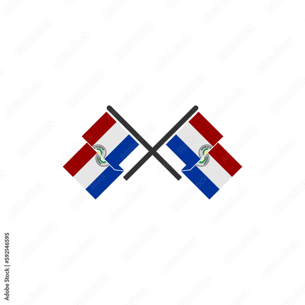 Paraguay flags icon set, Paraguay independence day icon set vector sign symbol