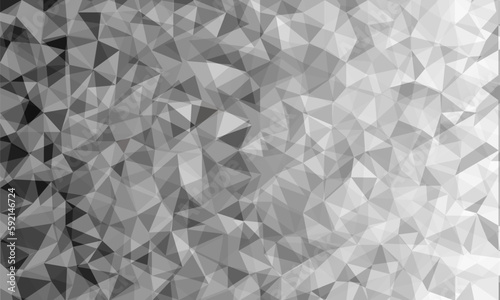 Black and Withe polygonal mosaic background, vector illustration 