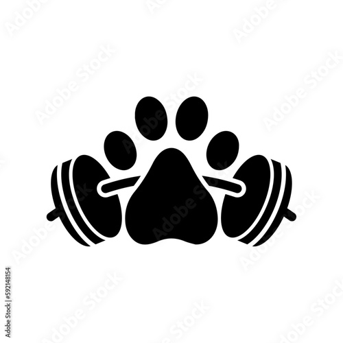 Pet fitness logo and icon design.