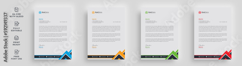 letterhead corporate business flyer A4 size paper creative advertising official abstract eye-catching newsletter magazine brochure poster template design with a logo