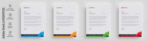 letterhead flyer business corporate newest trendy professional unique newsletter magazine single poster template design with logo