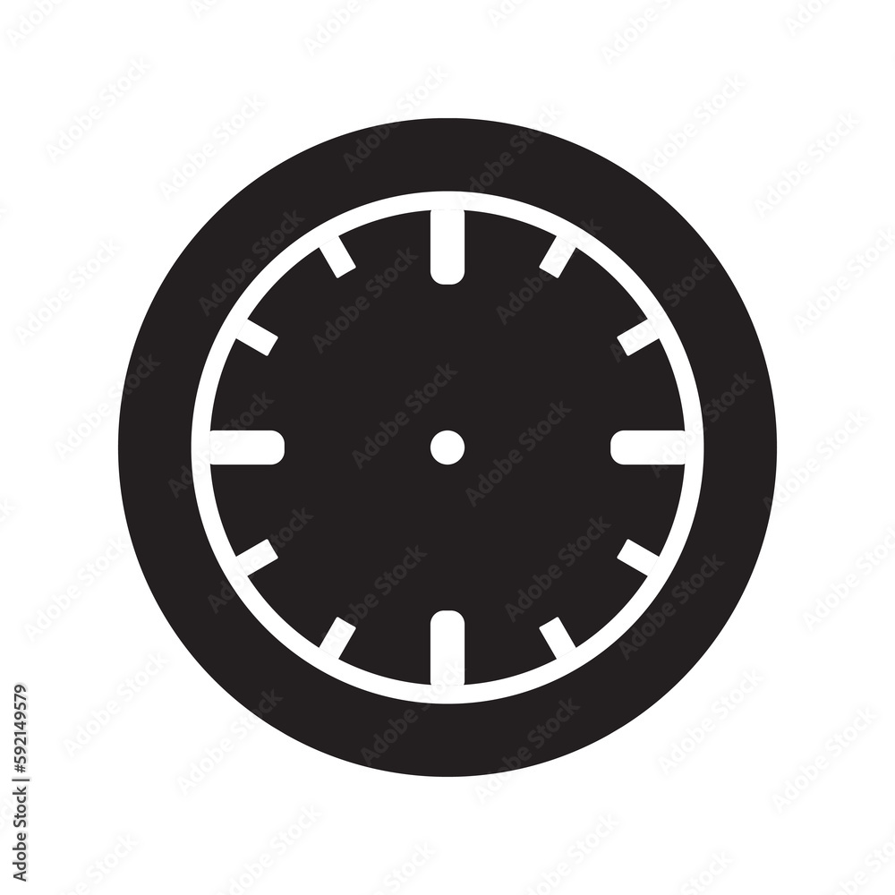 Full Time symbol icon, vector illustration, black on white background Full Time symbol icon, vector illustration, black on white background